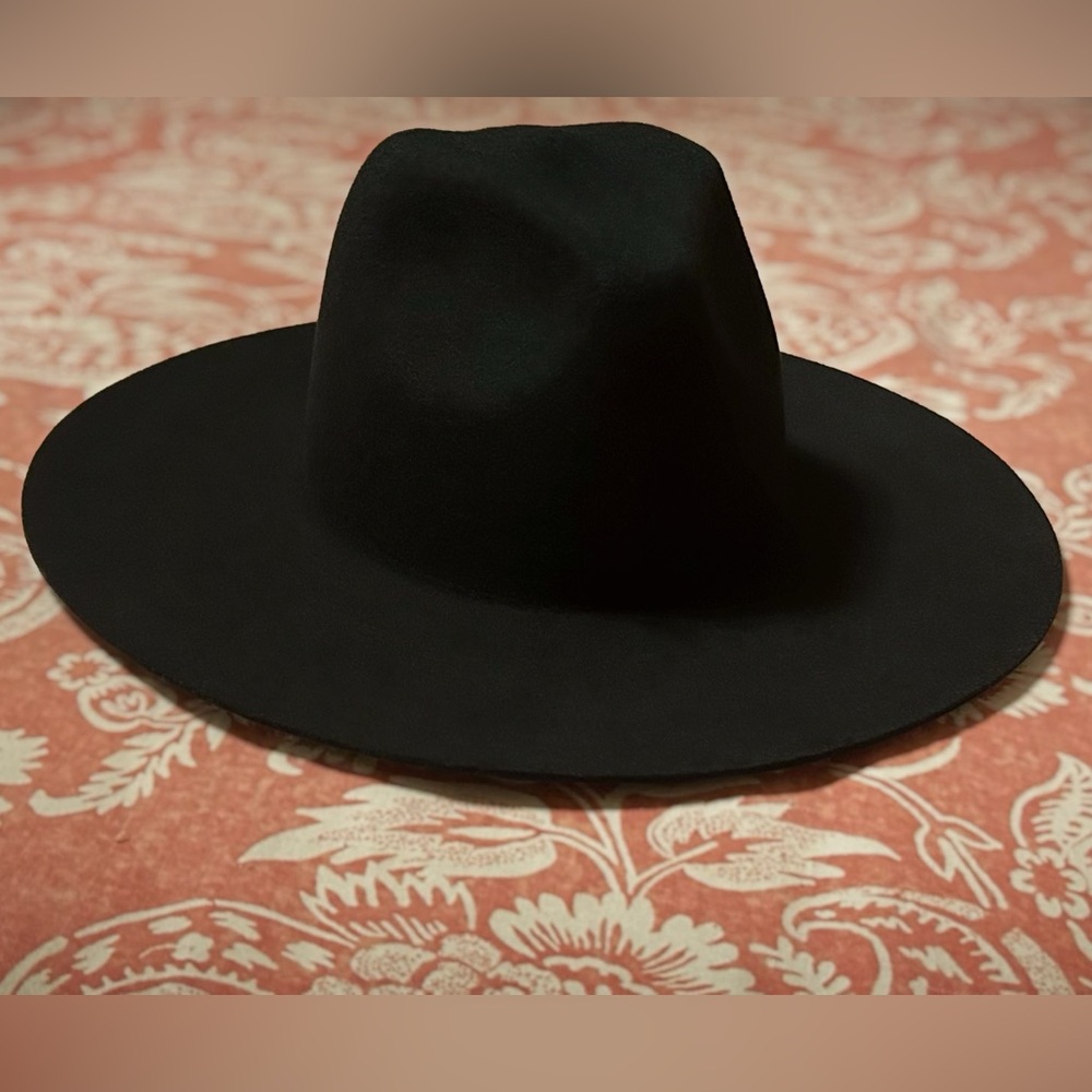 Gigi Pip Wide Brim Fedora - Emma in Black -100% Genuine Australian Wool Felt Hat
